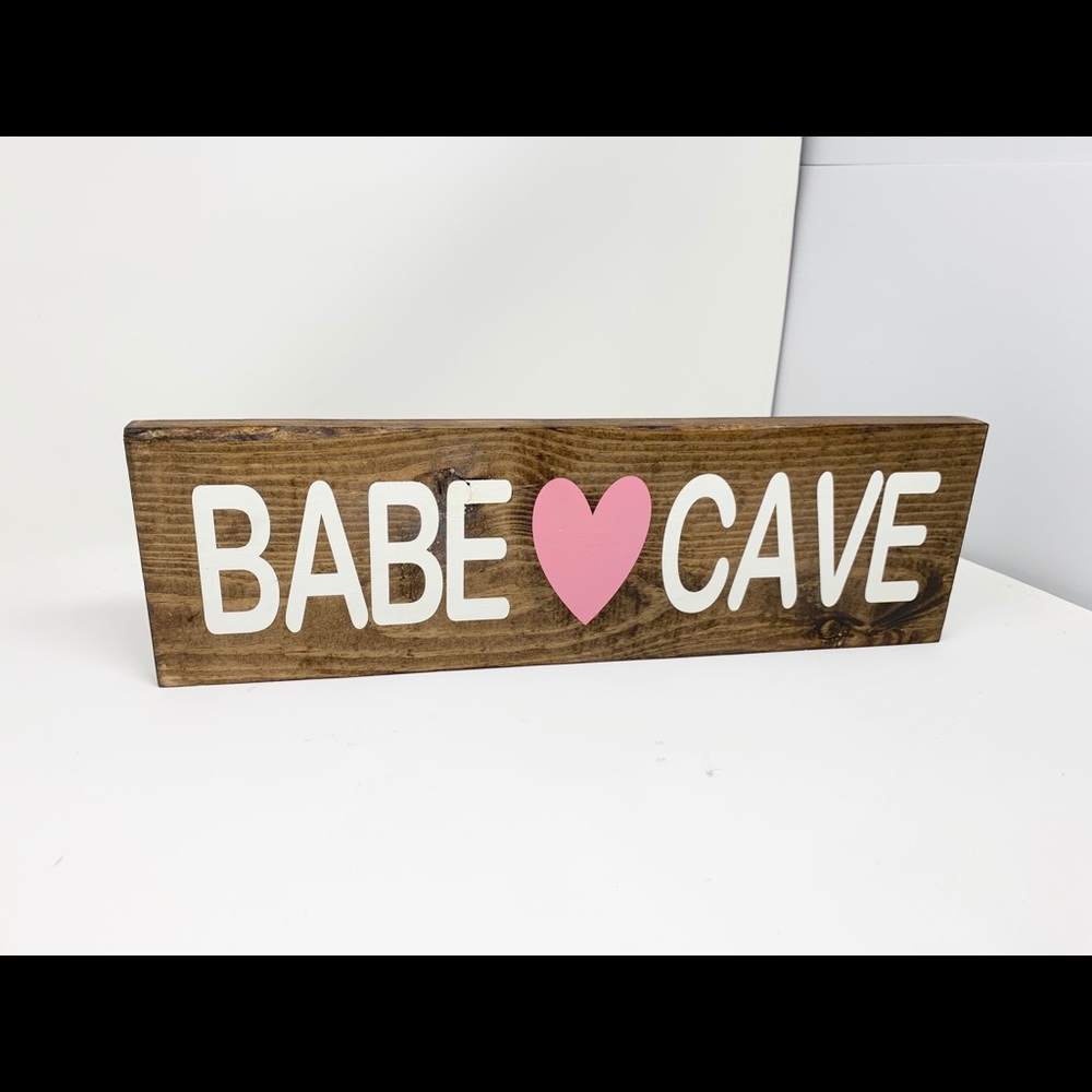 “Babe Cave” Handmade Wooden Sign